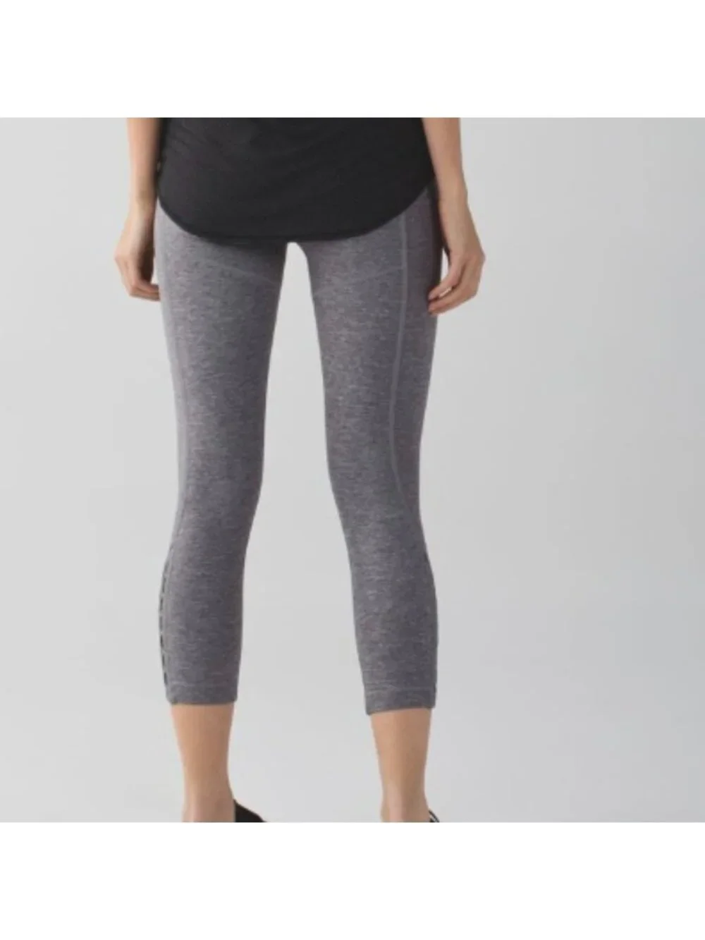 Lululemon True Self Crop Heathered Slate